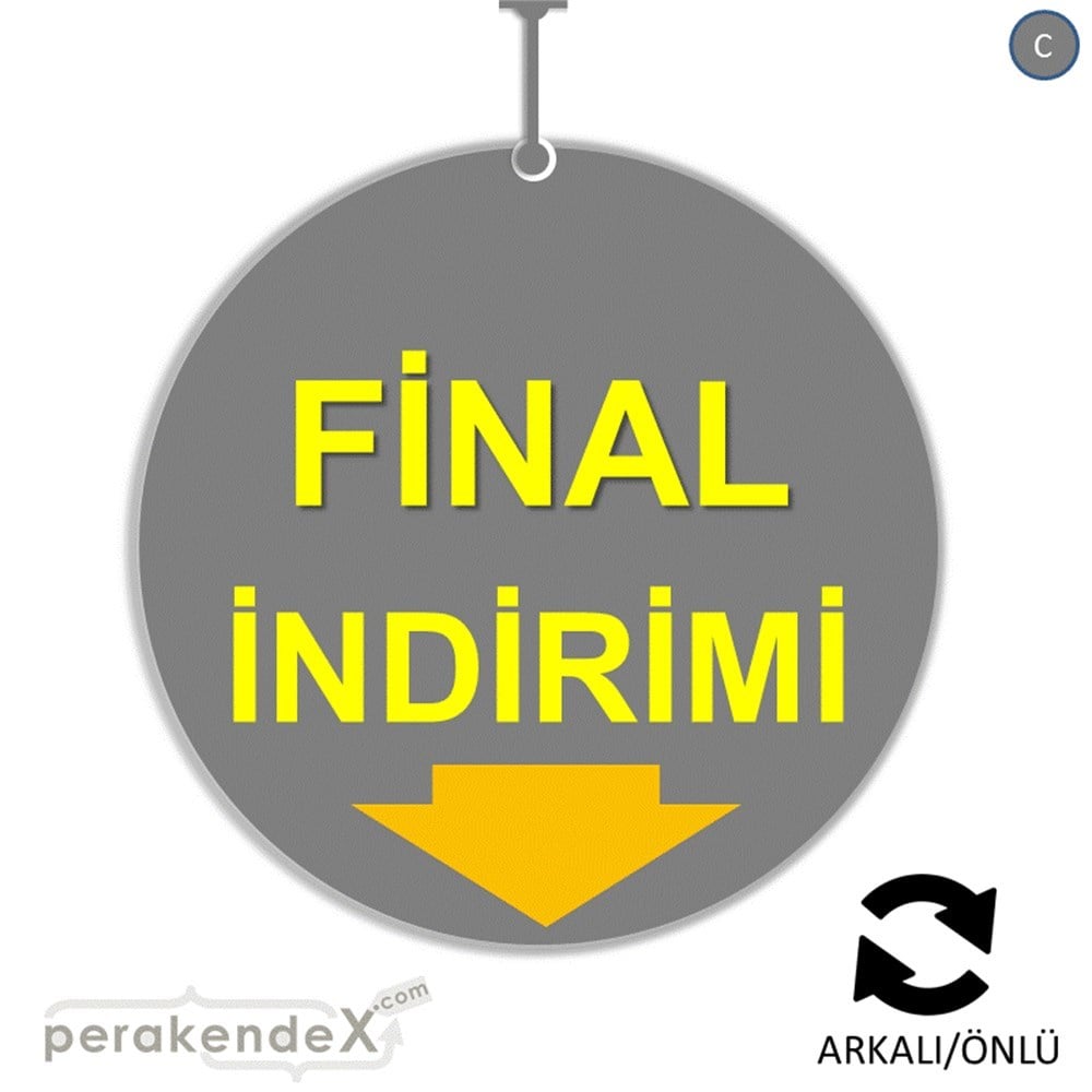 final indirimi DÖNKARTI -oval,çift yön baskı