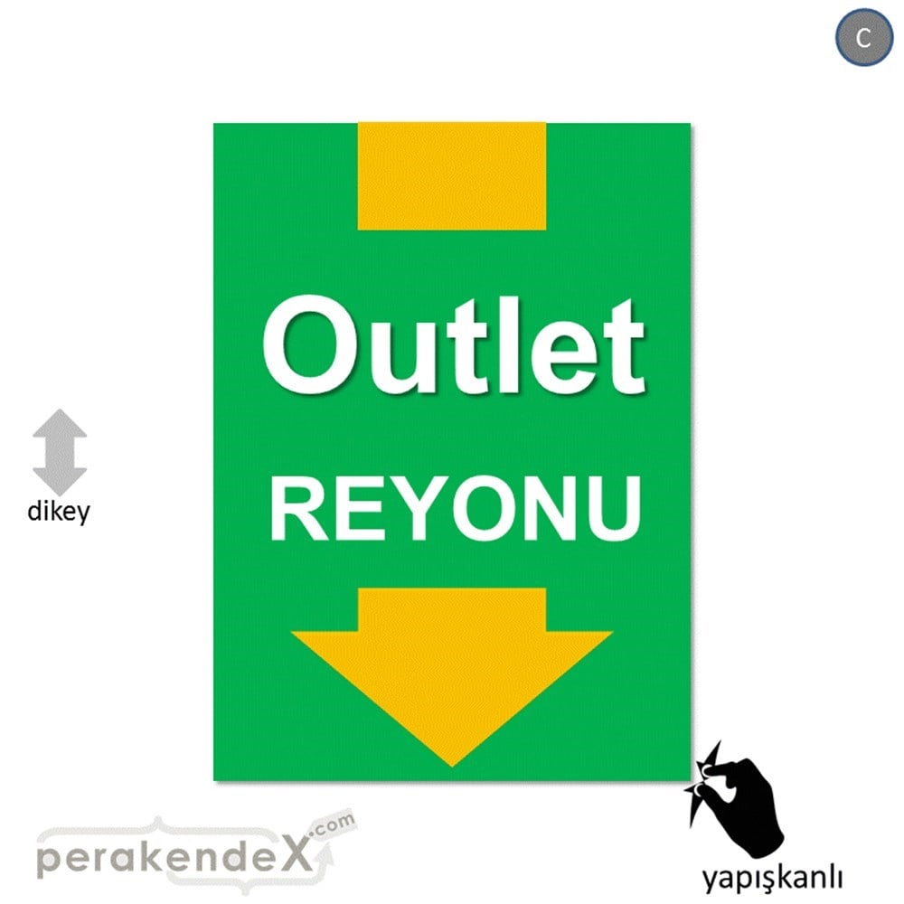 outlet reyonu CAMA YAPIŞAN FOLYO -dikdörtgen,tek yön baskı
