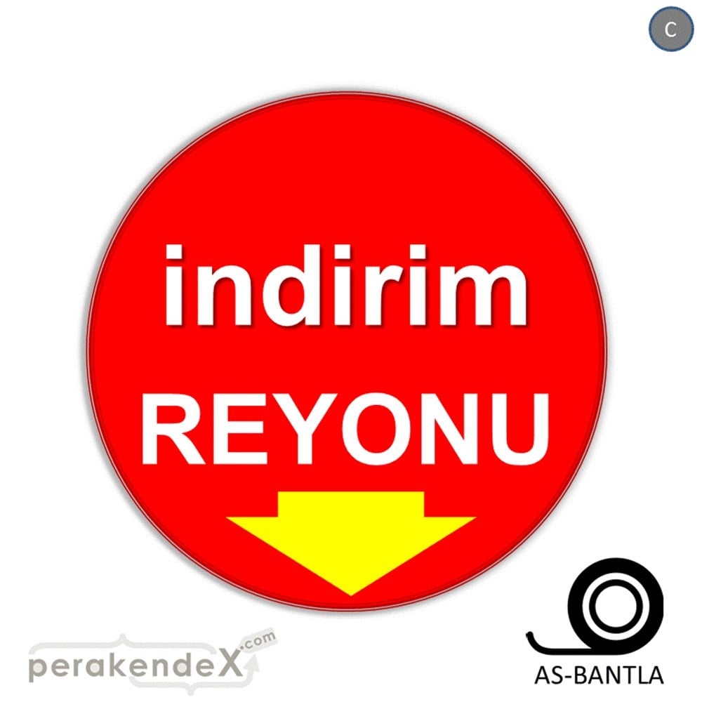 indirim reyonu SERT PLASTİK POSTER -oval,tek yön baskı
