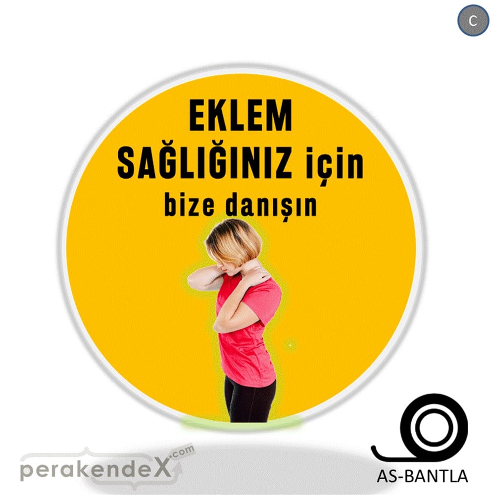 Eklem Sağlığınız İçin Bize Danışın SERT PLASTİK POSTER,  AFİŞ -oval,tek yön baskı