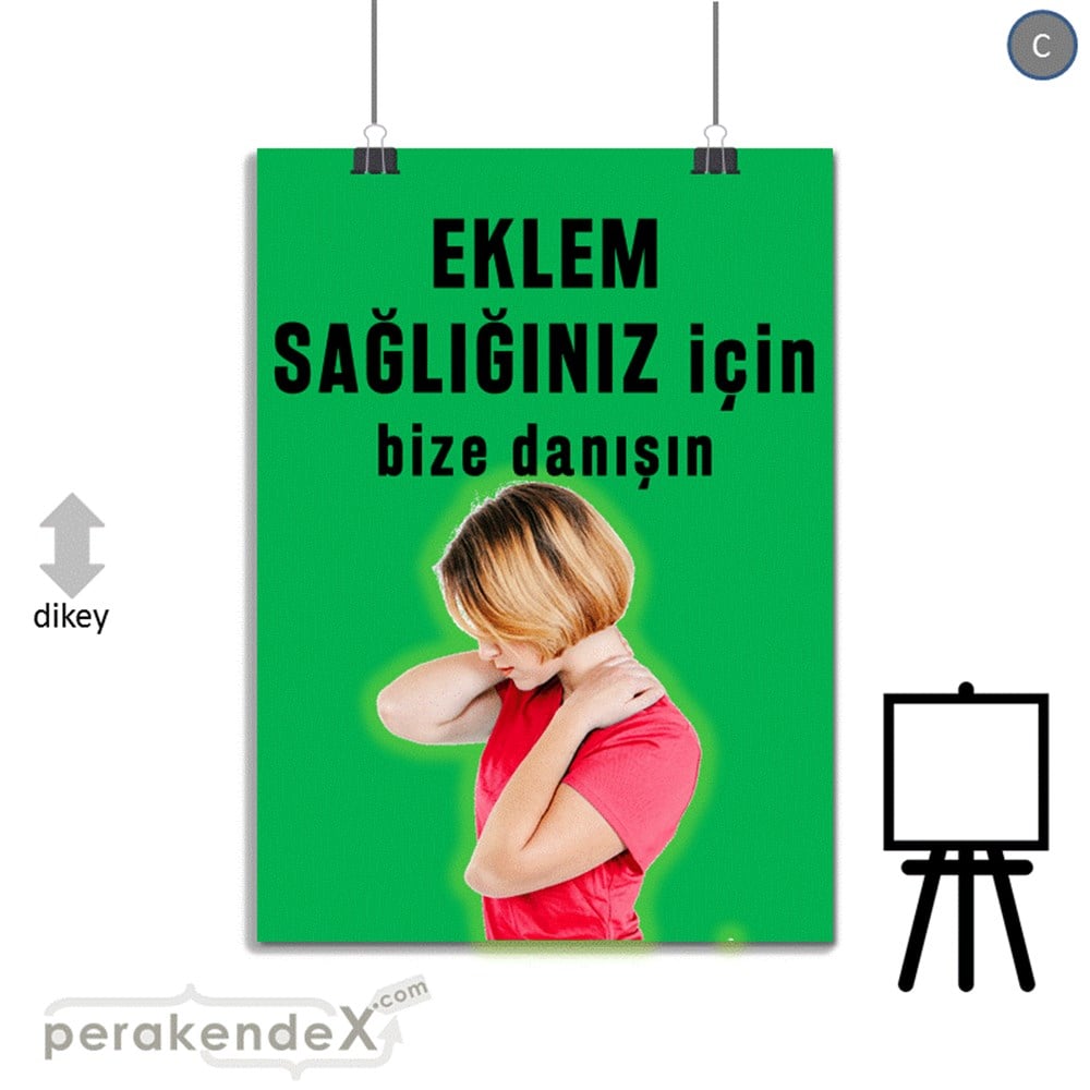 Eklem Sağlığınız İçin Bize Danışın SERT PLASTİK POSTER,  AFİŞ -dikdörtgen,tek yön baskı