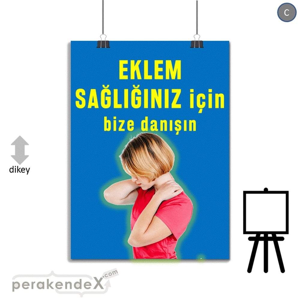 Eklem Sağlığınız İçin Bize Danışın SERT PLASTİK POSTER,  AFİŞ -dikdörtgen,tek yön baskı