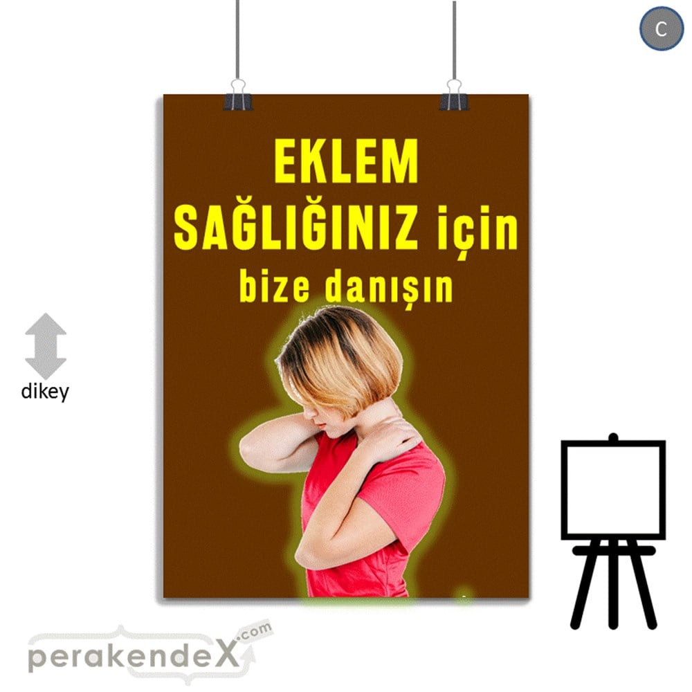 Eklem Sağlığınız İçin Bize Danışın SERT PLASTİK POSTER,  AFİŞ -dikdörtgen,tek yön baskı