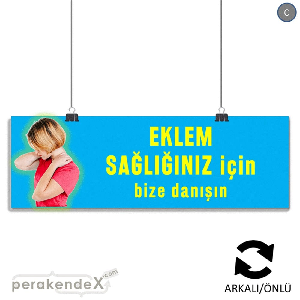 Eklem Sağlığınız İçin Bize Danışın SERT PLASTİK POSTER,  AFİŞ (BANNER) -dikdörtgen,çift yön baskı