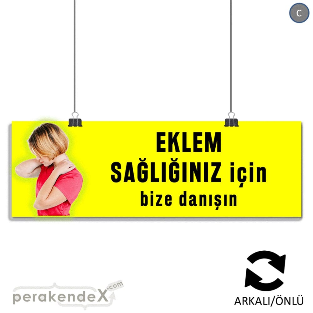 Eklem Sağlığınız İçin Bize Danışın SERT PLASTİK POSTER,  AFİŞ (BANNER) -dikdörtgen,çift yön baskı