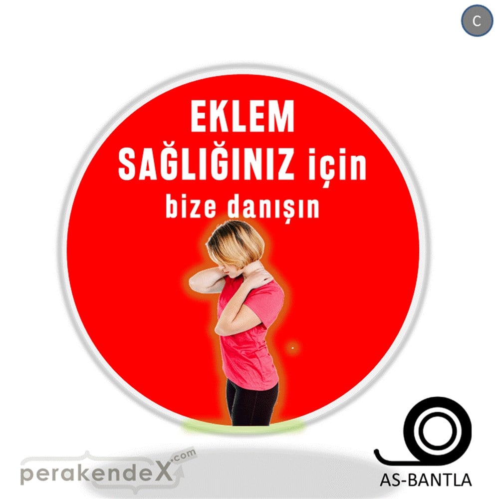 Eklem Sağlığınız İçin Bize Danışın SERT PLASTİK POSTER,  AFİŞ -oval,tek yön baskı