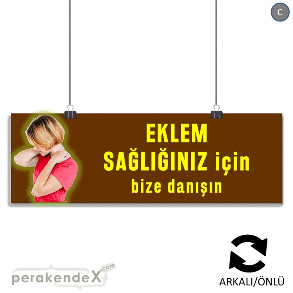 Eklem Sağlığınız İçin Bize Danışın SERT PLASTİK POSTER,  AFİŞ (BANNER) -dikdörtgen,çift yön baskı