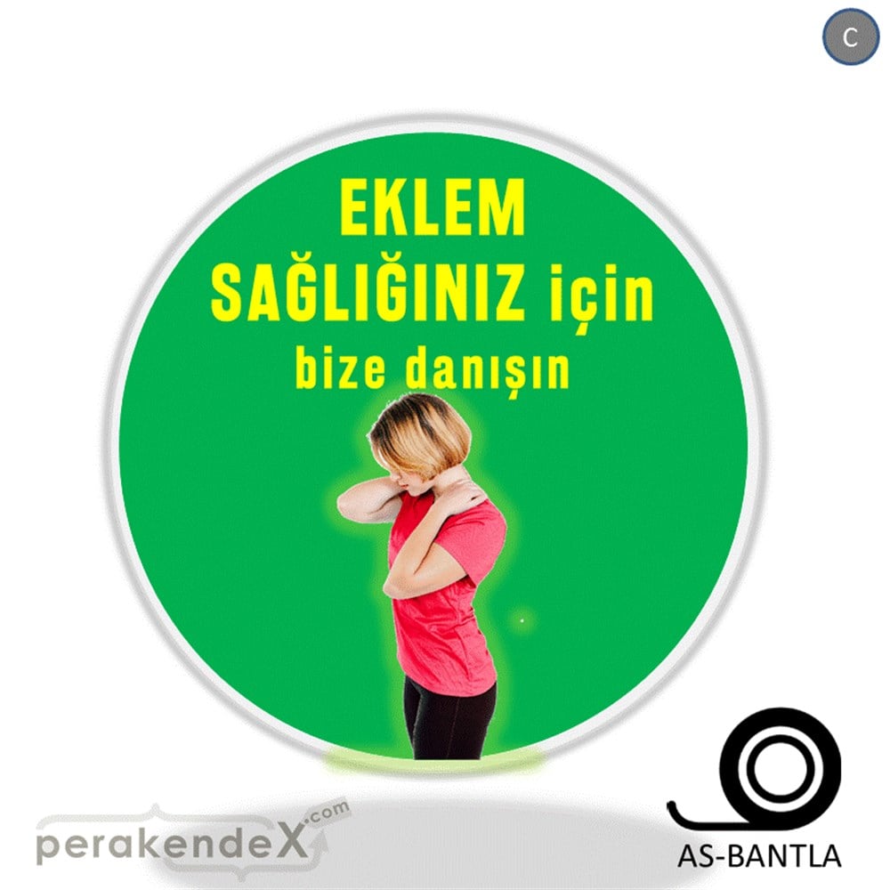 Eklem Sağlığınız İçin Bize Danışın SERT PLASTİK POSTER,  AFİŞ -oval,tek yön baskı