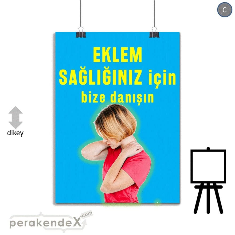 Eklem Sağlığınız İçin Bize Danışın SERT PLASTİK POSTER,  AFİŞ -dikdörtgen,tek yön baskı