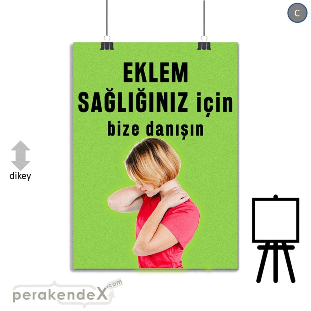 Eklem Sağlığınız İçin Bize Danışın SERT PLASTİK POSTER,  AFİŞ -dikdörtgen,tek yön baskı