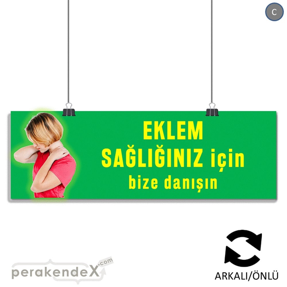 Eklem Sağlığınız İçin Bize Danışın SERT PLASTİK POSTER,  AFİŞ (BANNER) -dikdörtgen,çift yön baskı