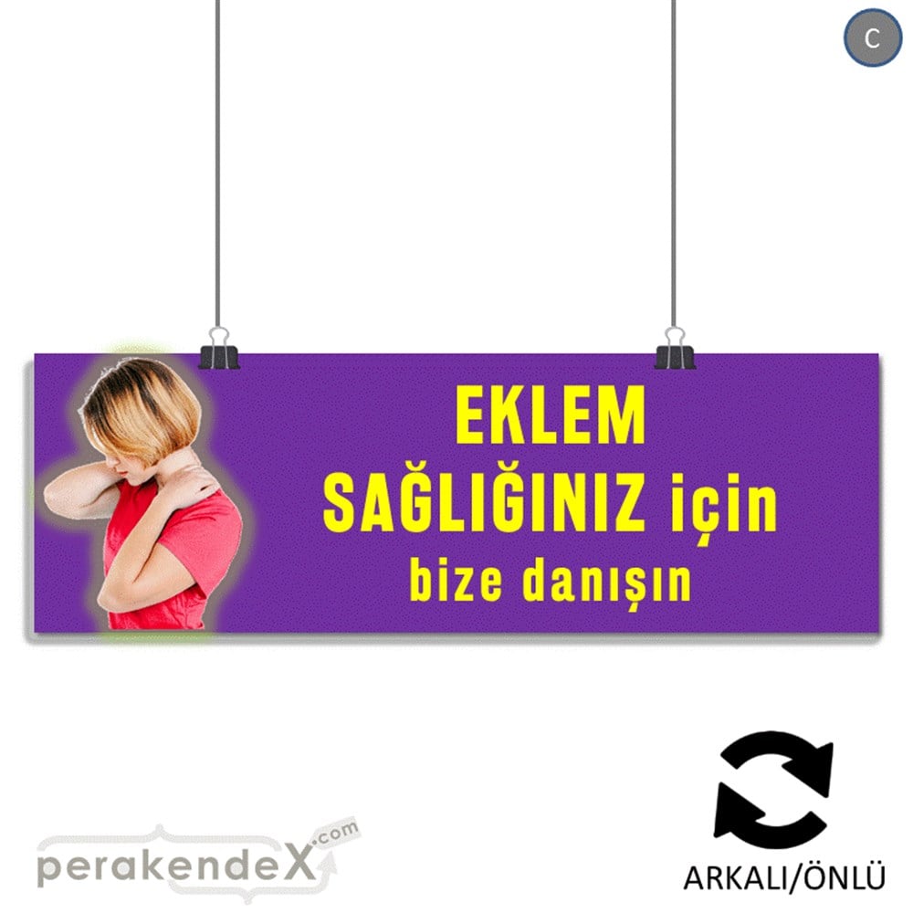Eklem Sağlığınız İçin Bize Danışın SERT PLASTİK POSTER,  AFİŞ (BANNER) -dikdörtgen,çift yön baskı