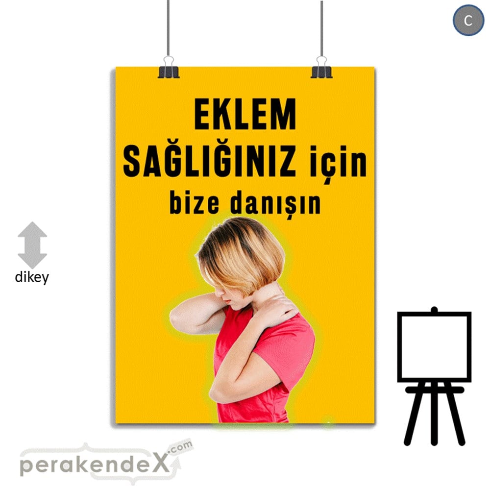 Eklem Sağlığınız İçin Bize Danışın SERT PLASTİK POSTER,  AFİŞ -dikdörtgen,tek yön baskı