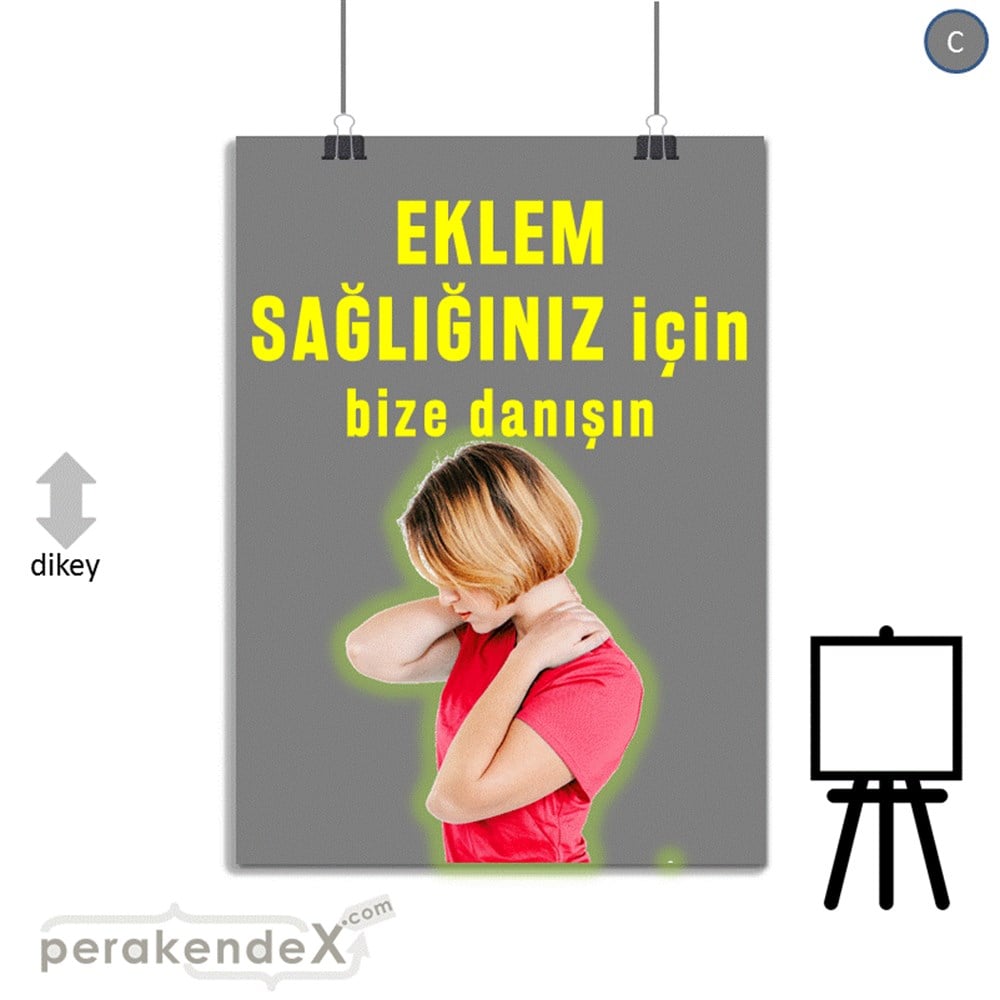 Eklem Sağlığınız İçin Bize Danışın SERT PLASTİK POSTER,  AFİŞ -dikdörtgen,tek yön baskı