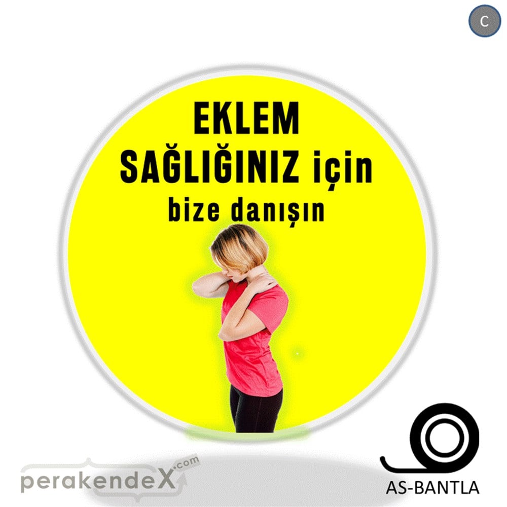 Eklem Sağlığınız İçin Bize Danışın SERT PLASTİK POSTER,  AFİŞ -oval,tek yön baskı