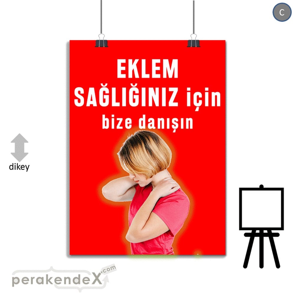 Eklem Sağlığınız İçin Bize Danışın SERT PLASTİK POSTER,  AFİŞ -dikdörtgen,tek yön baskı