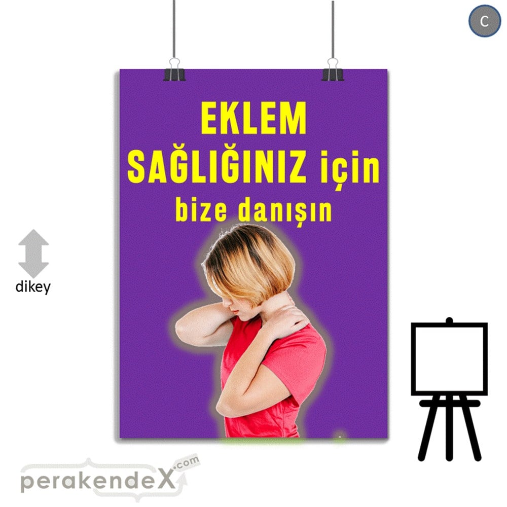 Eklem Sağlığınız İçin Bize Danışın SERT PLASTİK POSTER,  AFİŞ -dikdörtgen,tek yön baskı
