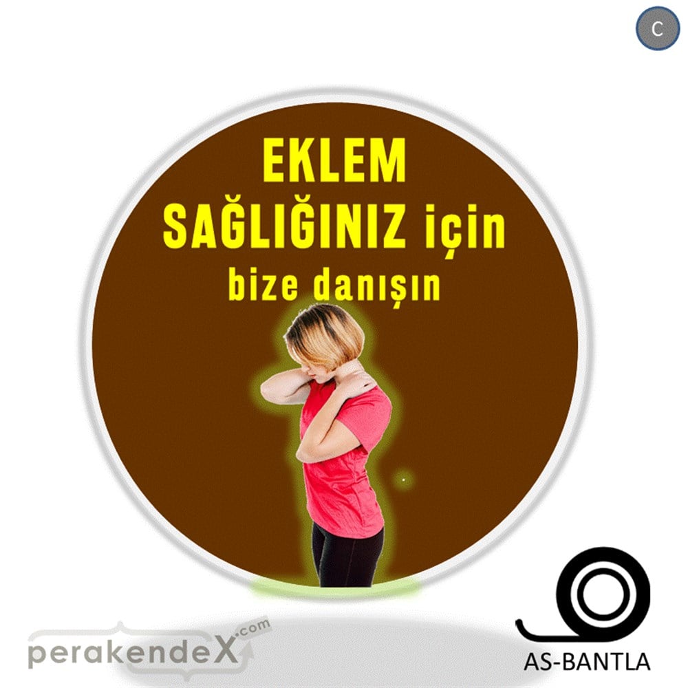 Eklem Sağlığınız İçin Bize Danışın SERT PLASTİK POSTER,  AFİŞ -oval,tek yön baskı