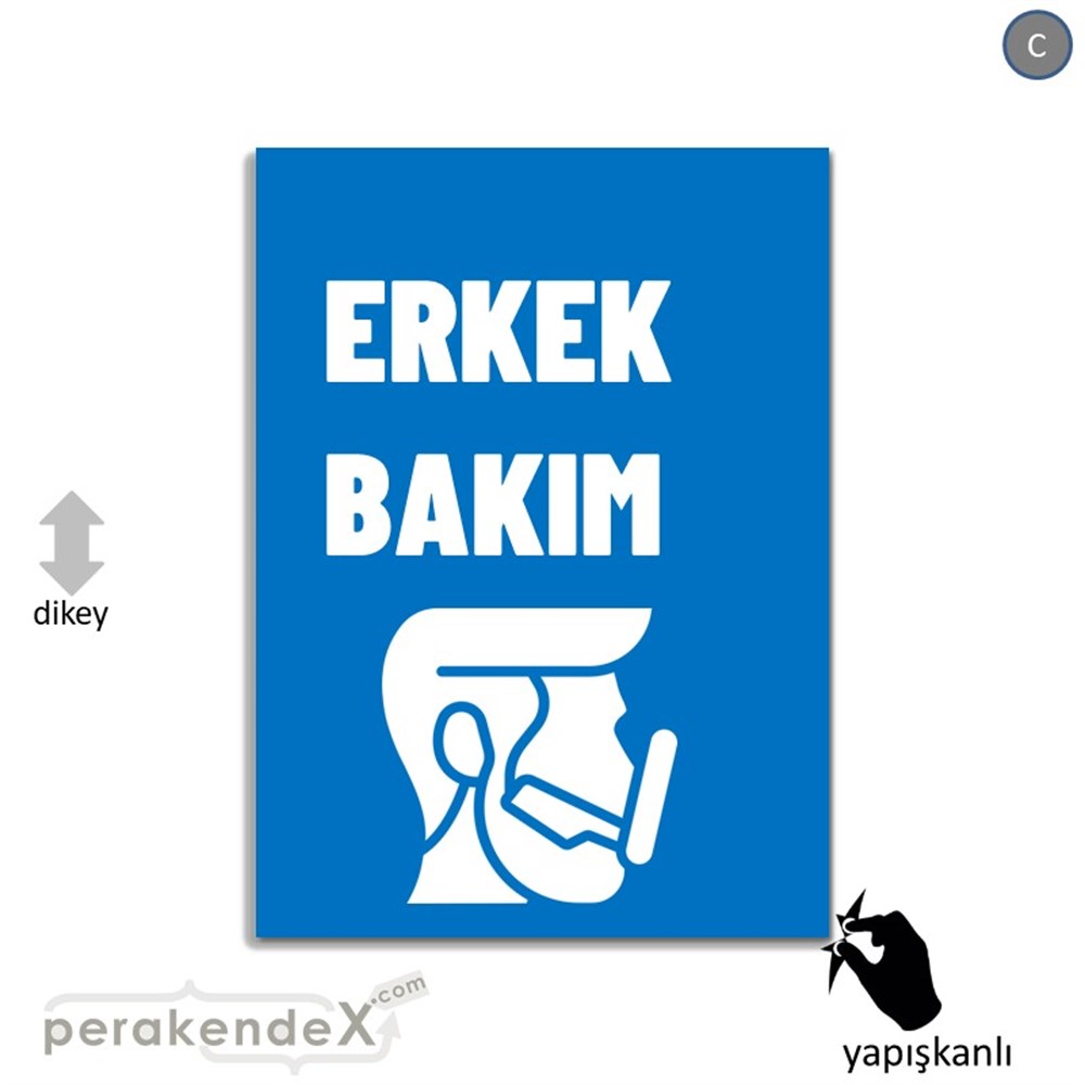 Erkek Bakım Ürün Çeşitleri VİTRİN - CAM FOLYO,  VİNİL -dikdörtgen,tek yön baskıvitrin - cam folyo,  vinil