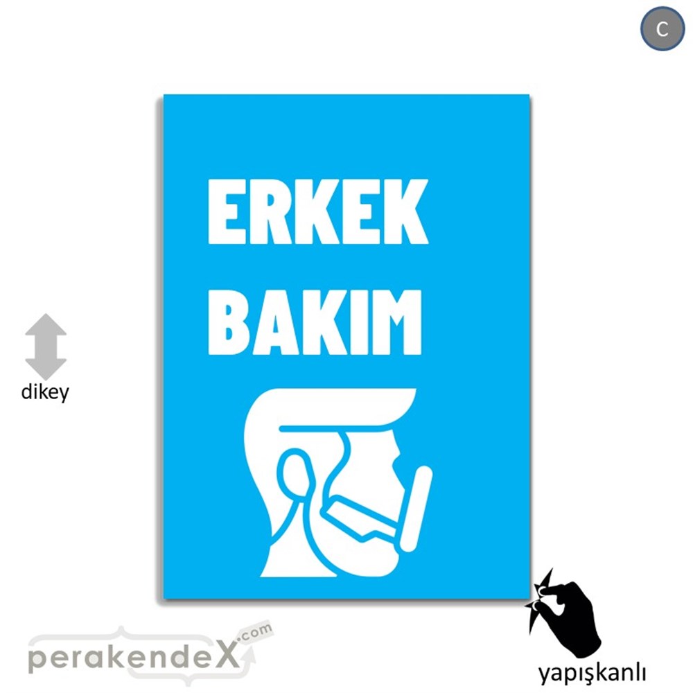 Erkek Bakım Ürün Çeşitleri VİTRİN - CAM FOLYO,  VİNİL -dikdörtgen,tek yön baskıvitrin - cam folyo,  vinil