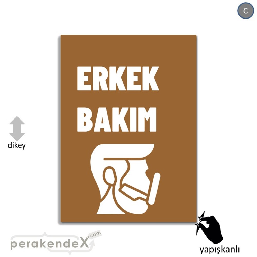 Erkek Bakım Ürün Çeşitleri VİTRİN - CAM FOLYO,  VİNİL -dikdörtgen,tek yön baskıvitrin - cam folyo,  vinil