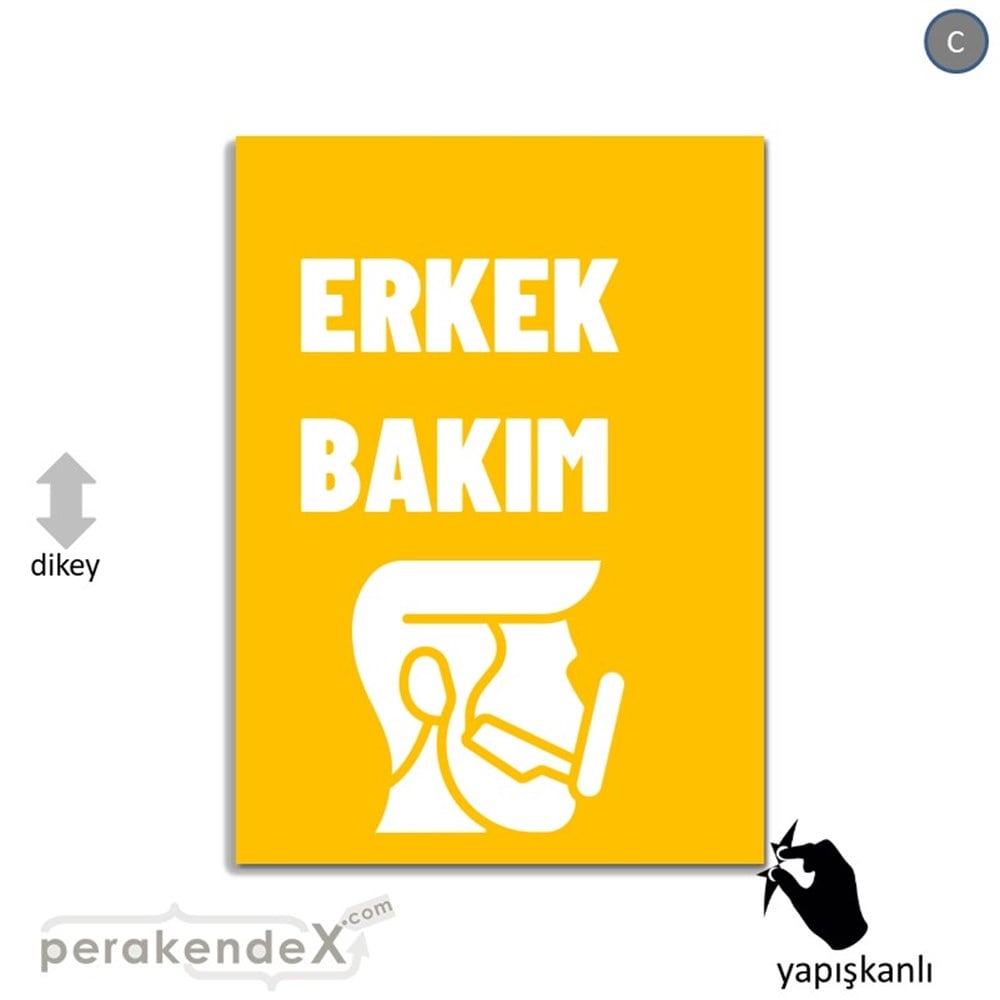 Erkek Bakım Ürün Çeşitleri VİTRİN - CAM FOLYO,  VİNİL -dikdörtgen,tek yön baskıvitrin - cam folyo,  vinil