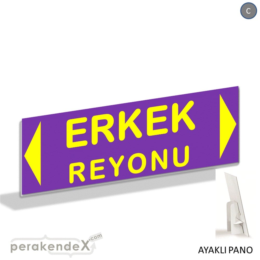 erkek reyonu yönlendirme AYAKLI REKLAM BANNER -dikdörtgen,tek yön baskı