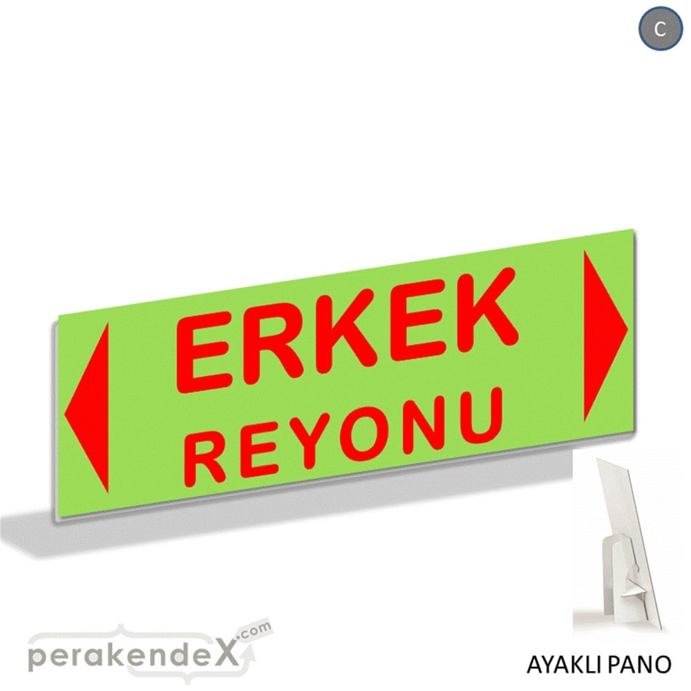 erkek reyonu yönlendirme AYAKLI REKLAM BANNER -dikdörtgen,tek yön baskı