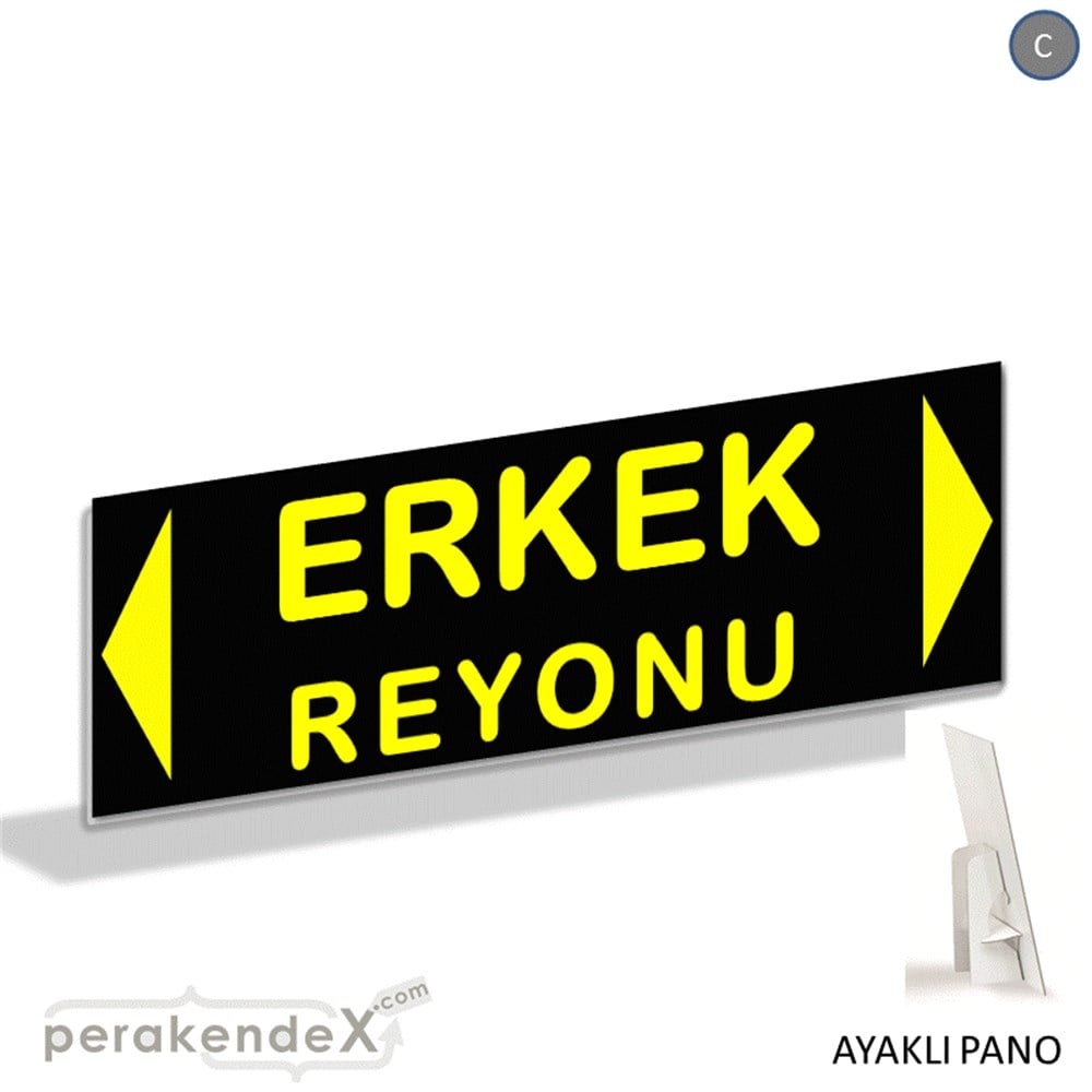 erkek reyonu yönlendirme AYAKLI REKLAM BANNER -dikdörtgen,tek yön baskı