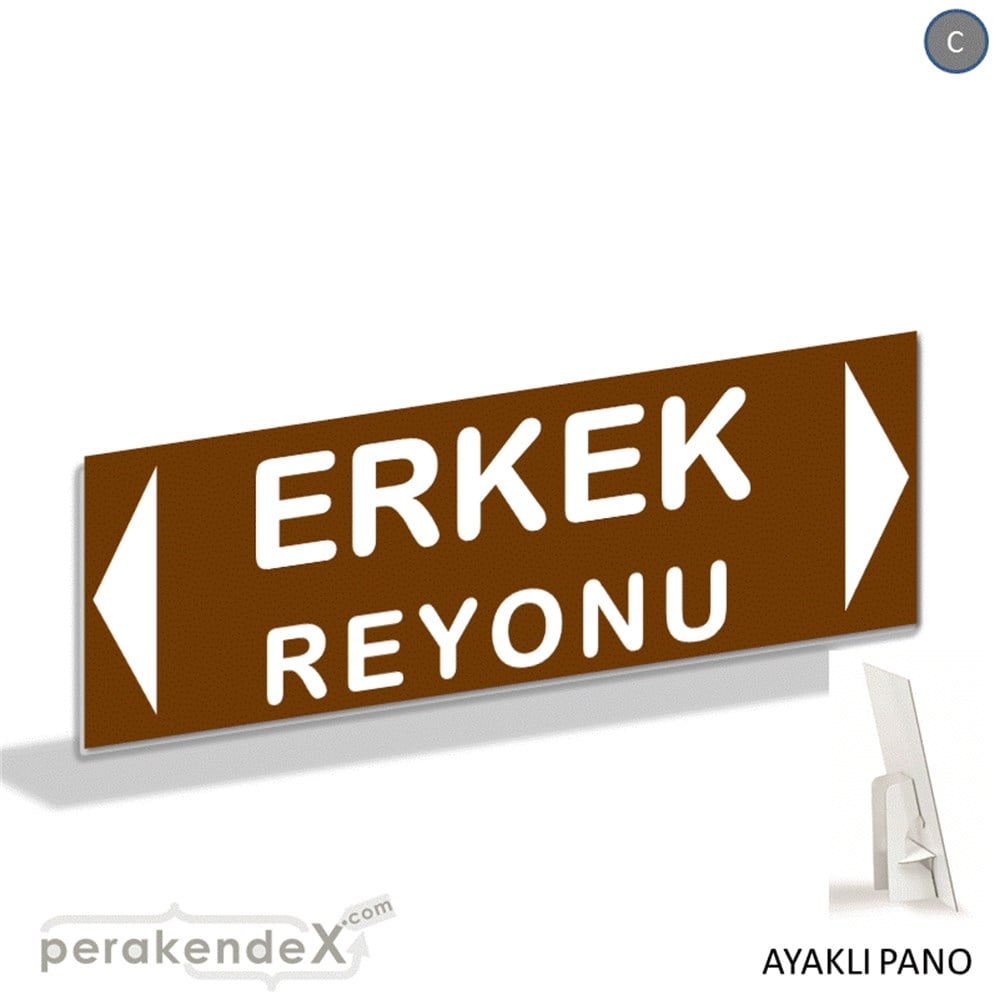 erkek reyonu yönlendirme AYAKLI REKLAM BANNER -dikdörtgen,tek yön baskı