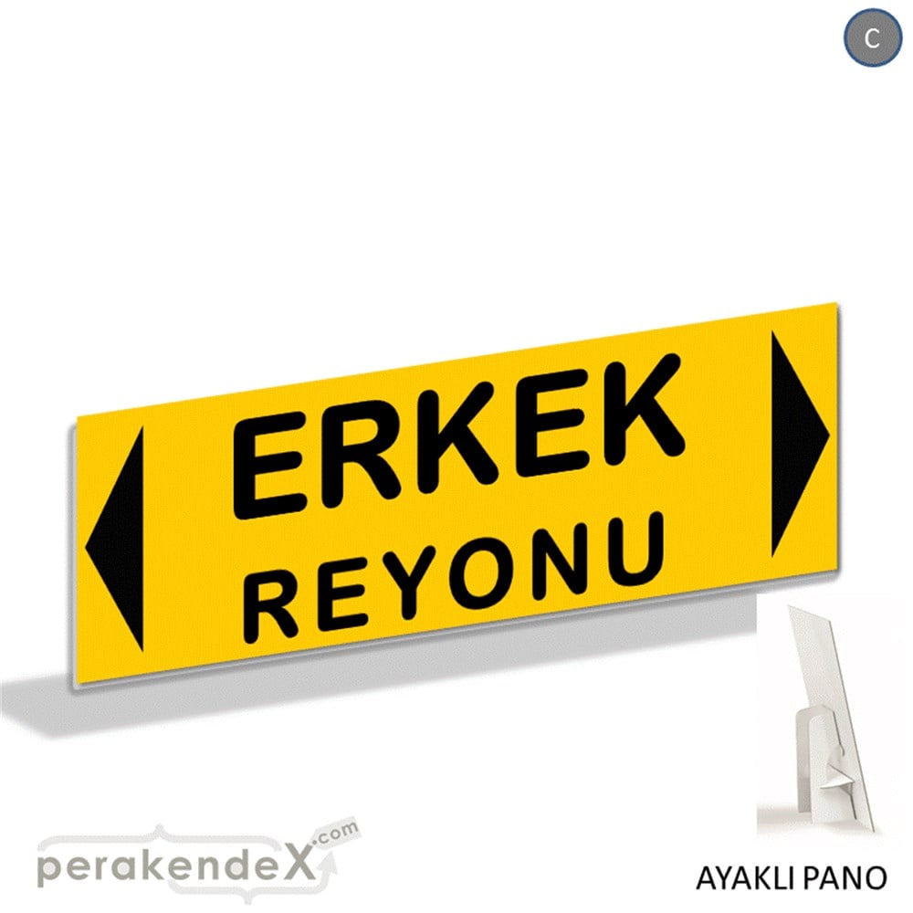 erkek reyonu yönlendirme AYAKLI REKLAM BANNER -dikdörtgen,tek yön baskı