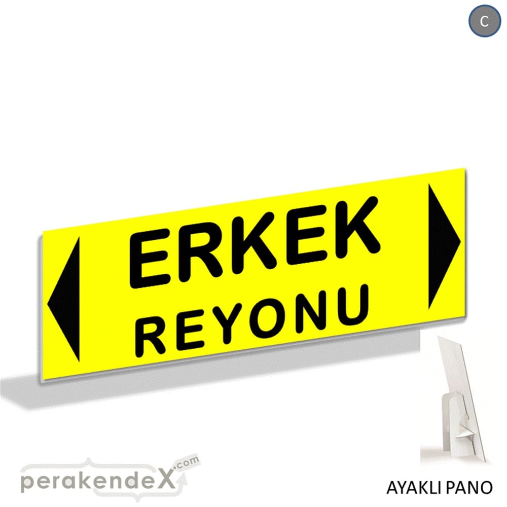 erkek reyonu yönlendirme AYAKLI REKLAM BANNER -dikdörtgen,tek yön baskı