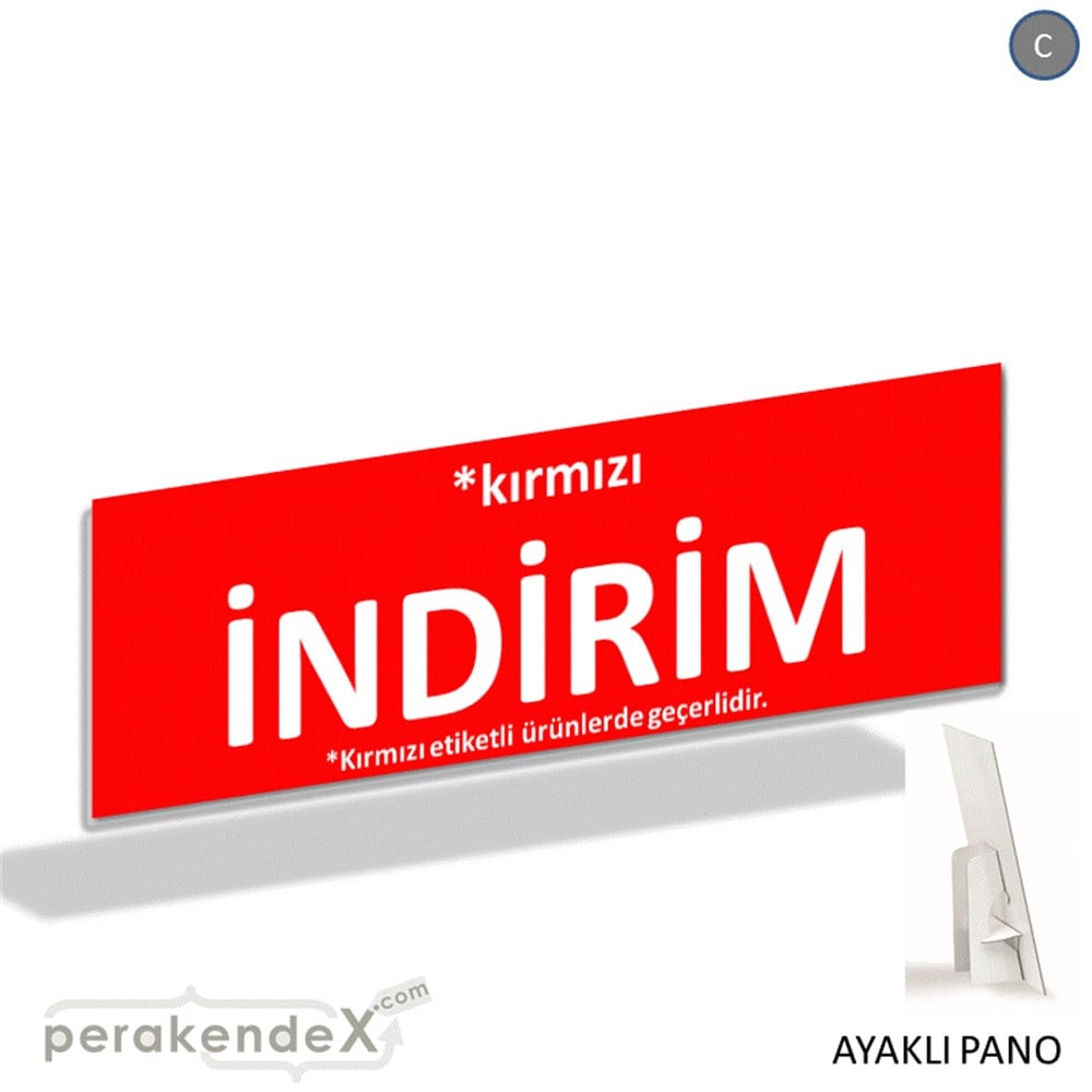 etiket rengine göre indirim AYAKLI REKLAM BANNER -dikdörtgen,tek yön baskı