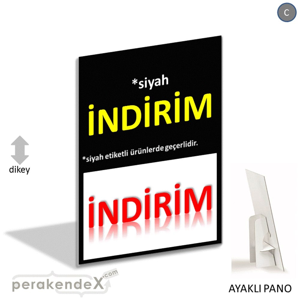 etiket rengine göre indirim AYAKLI REKLAM PANOSU -dikdörtgen,tek yön baskı