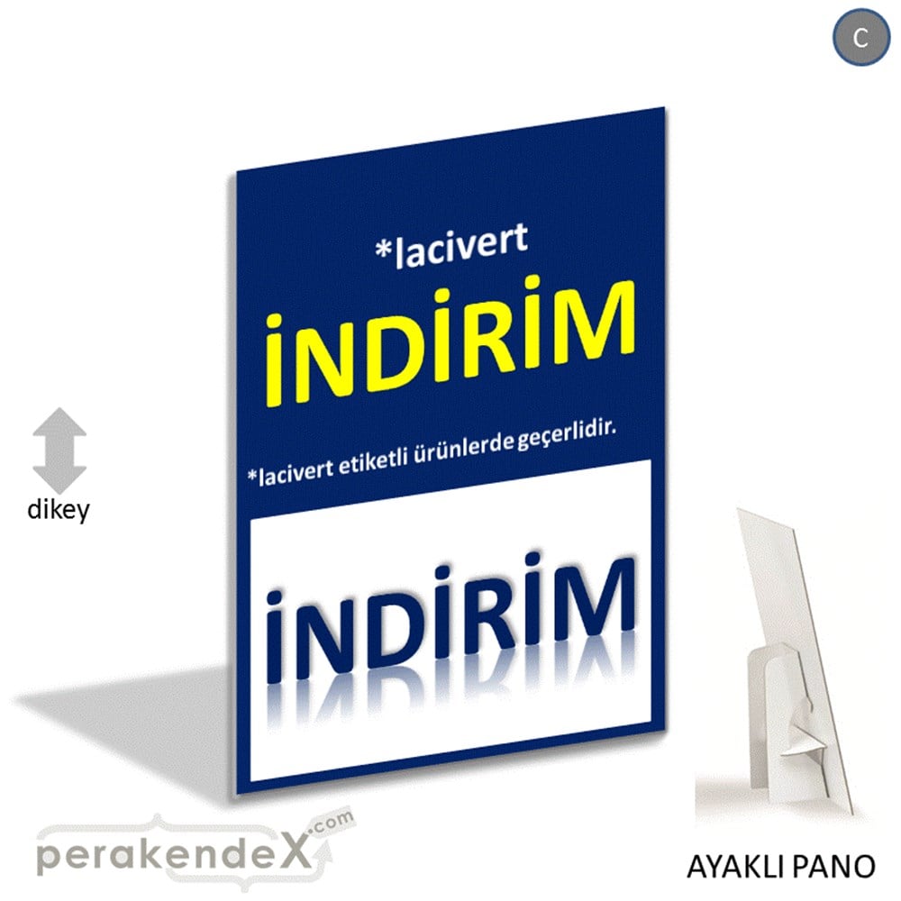 etiket rengine göre indirim AYAKLI REKLAM PANOSU -dikdörtgen,tek yön baskı