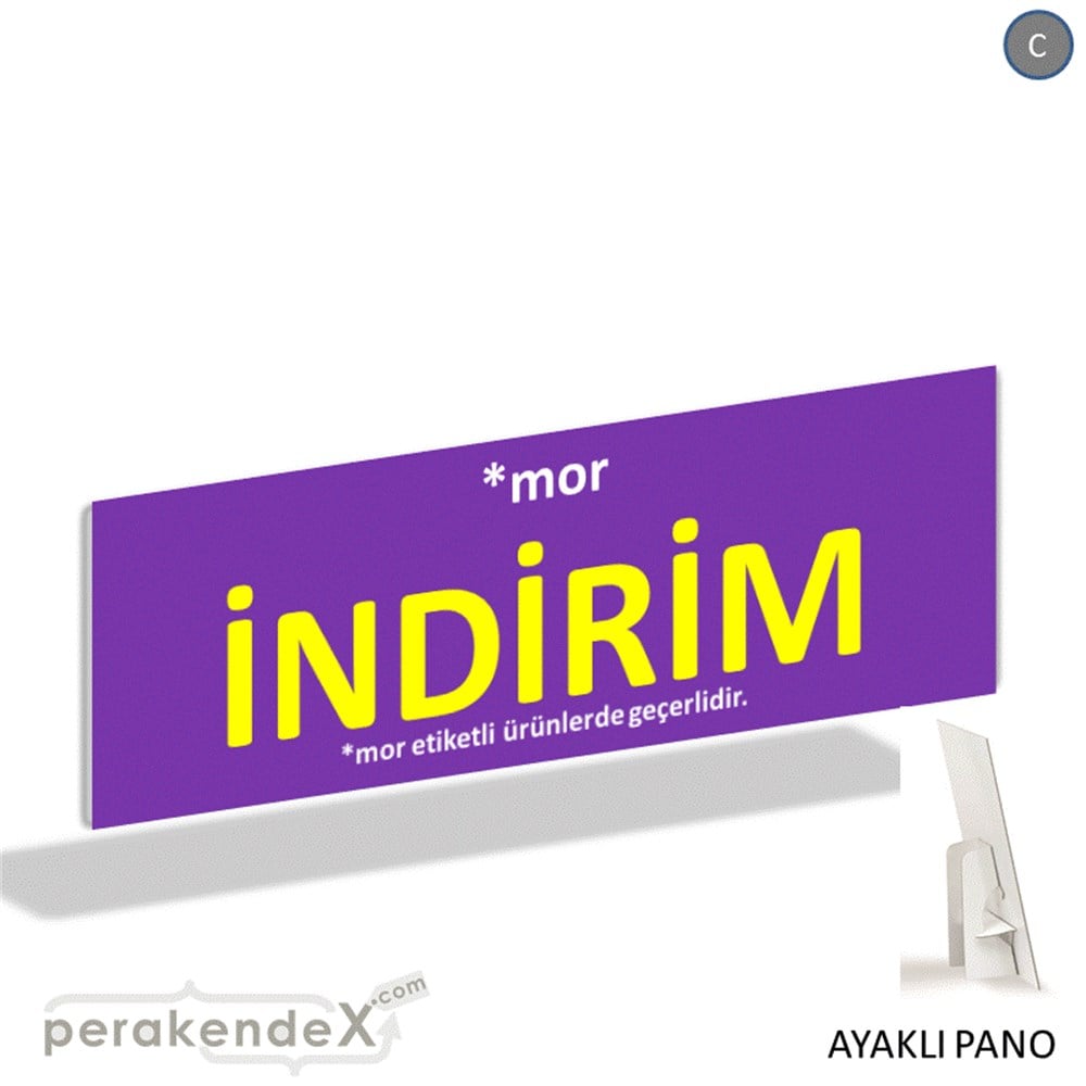 etiket rengine göre indirim AYAKLI REKLAM BANNER -dikdörtgen,tek yön baskı