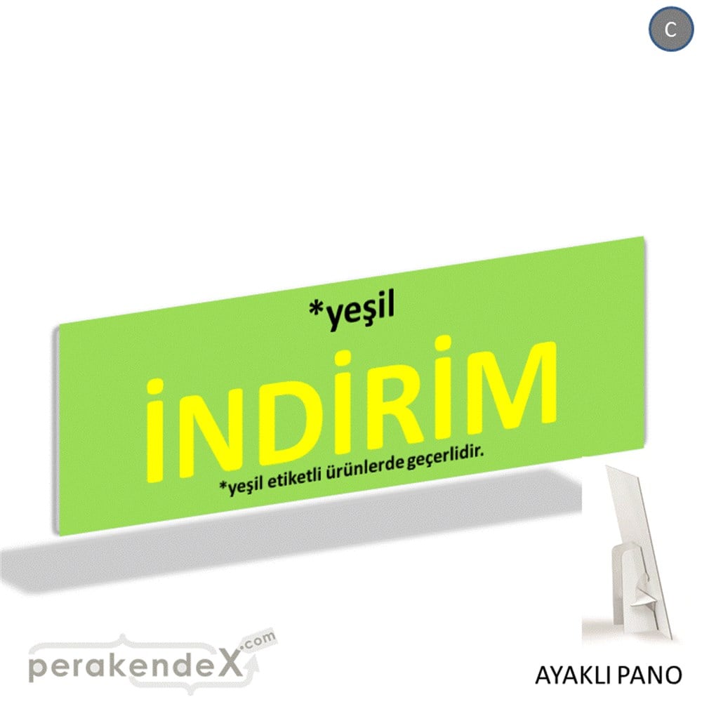 etiket rengine göre indirim AYAKLI REKLAM BANNER -dikdörtgen,tek yön baskı