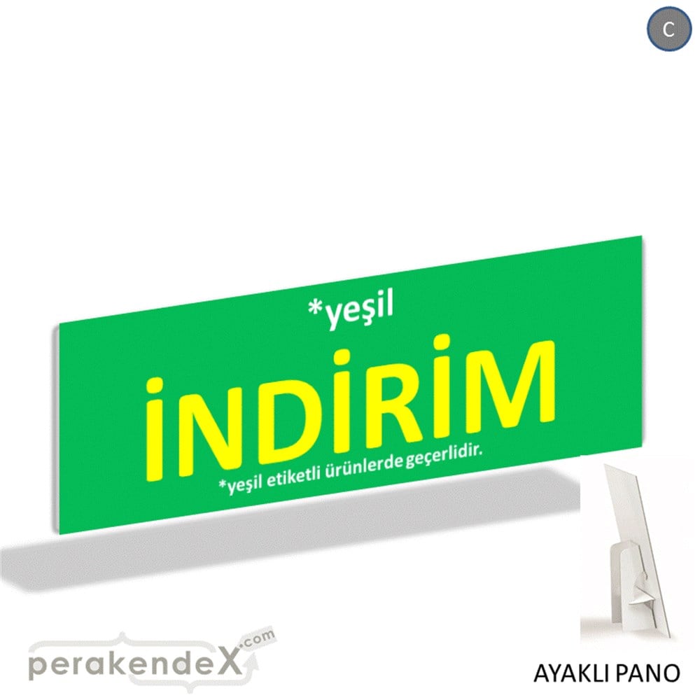 etiket rengine göre indirim AYAKLI REKLAM BANNER -dikdörtgen,tek yön baskı