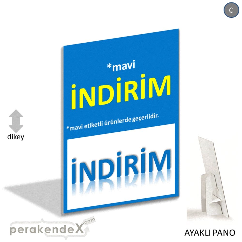 etiket rengine göre indirim AYAKLI REKLAM PANOSU -dikdörtgen,tek yön baskı