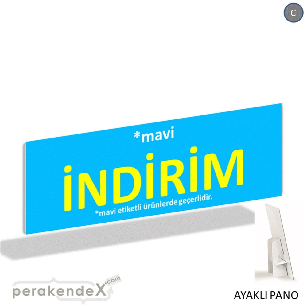 etiket rengine göre indirim AYAKLI REKLAM BANNER -dikdörtgen,tek yön baskı
