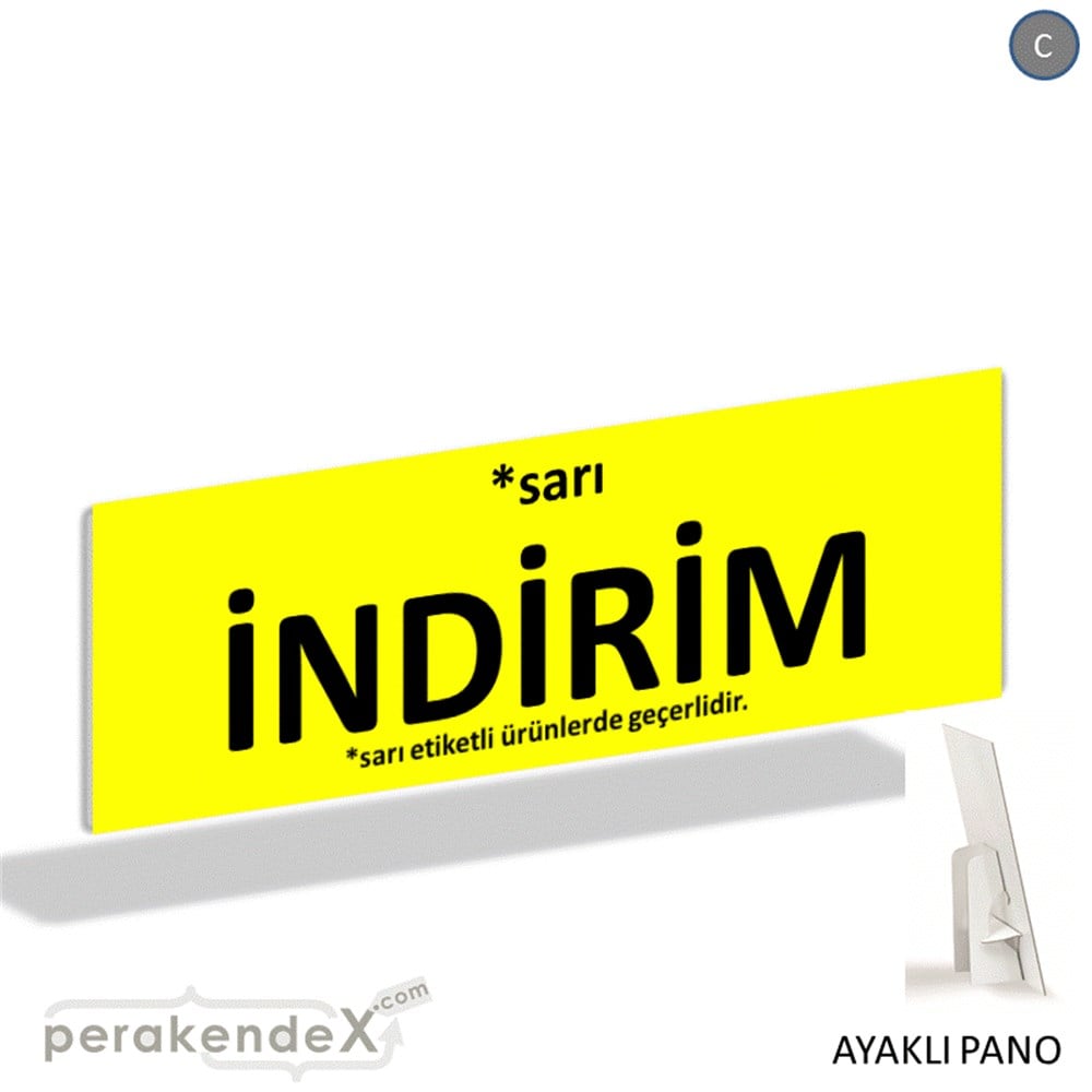 etiket rengine göre indirim AYAKLI REKLAM BANNER -dikdörtgen,tek yön baskı