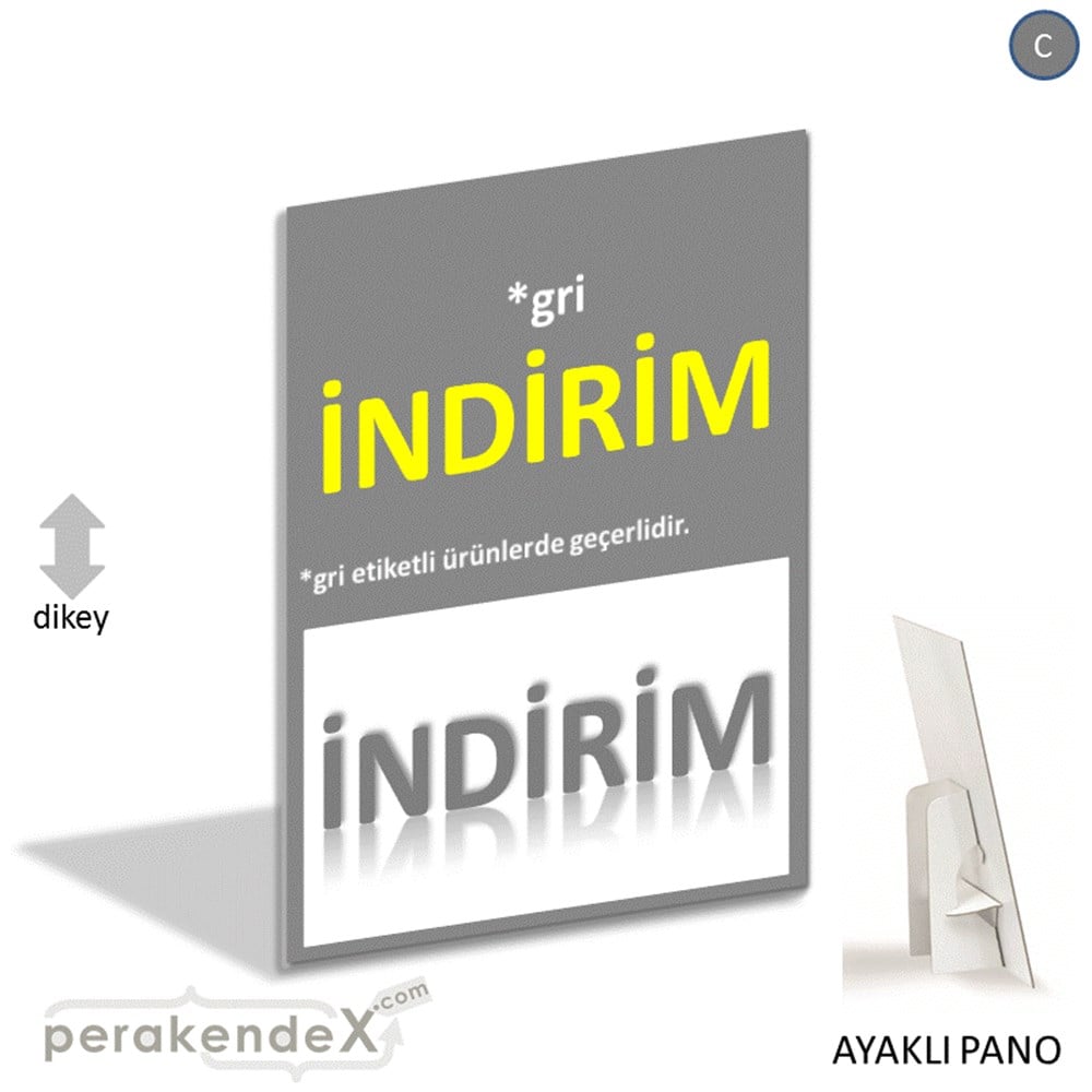 etiket rengine göre indirim AYAKLI REKLAM PANOSU -dikdörtgen,tek yön baskı