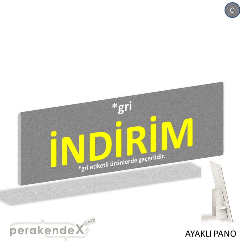 etiket rengine göre indirim AYAKLI REKLAM BANNER -dikdörtgen,tek yön baskı