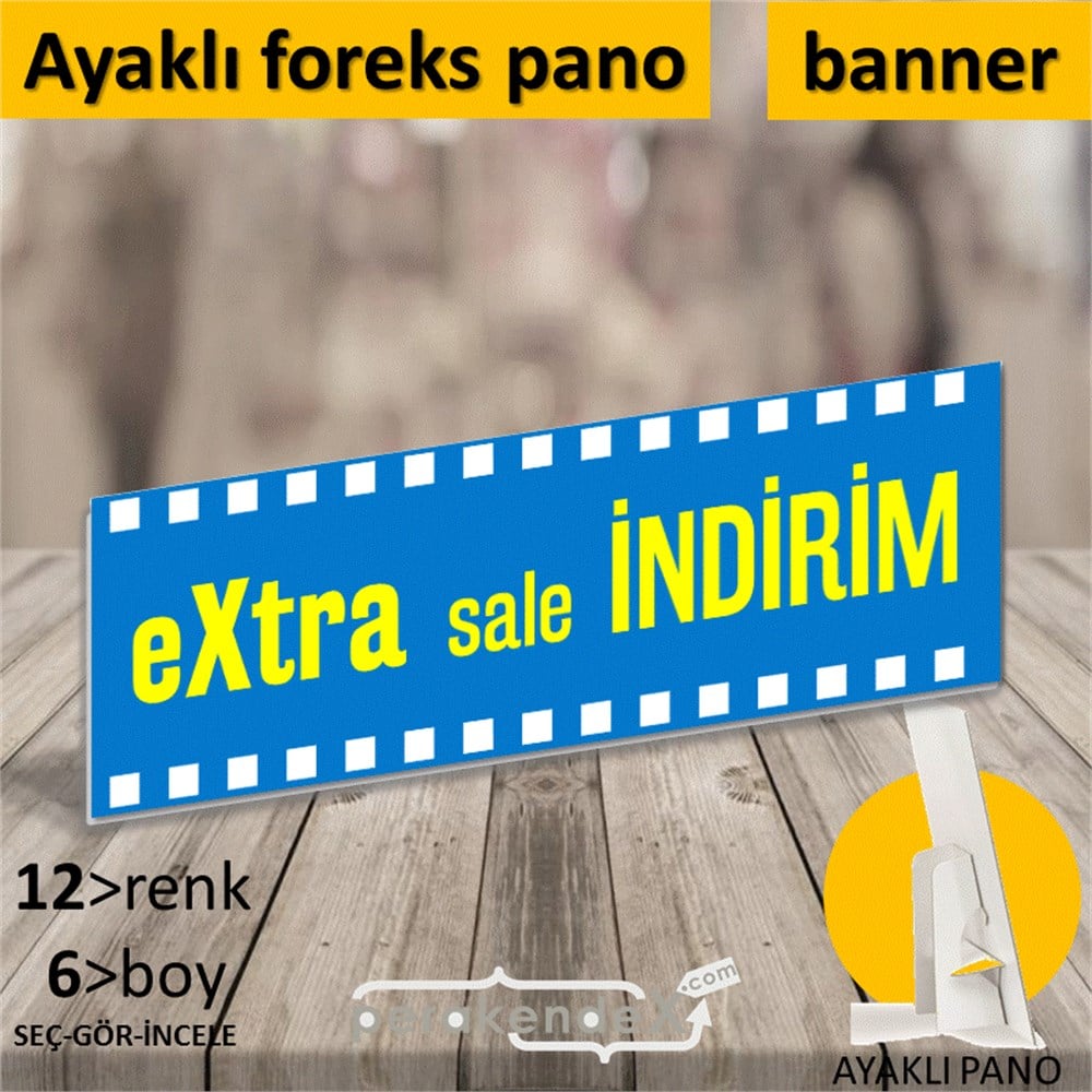 extra sale indirim AYAKLI REKLAM BANNER -dikdörtgen,tek yön baskı