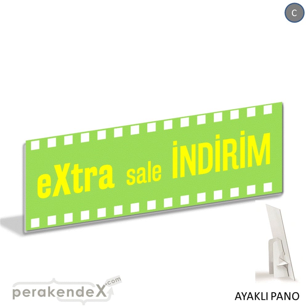 extra sale indirim AYAKLI REKLAM BANNER -dikdörtgen,tek yön baskı