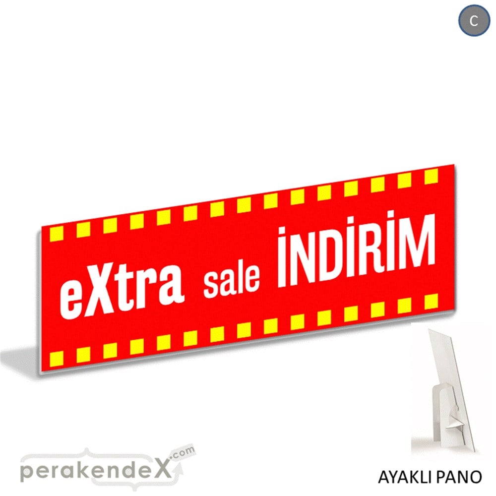 extra sale indirim AYAKLI REKLAM BANNER -dikdörtgen,tek yön baskı