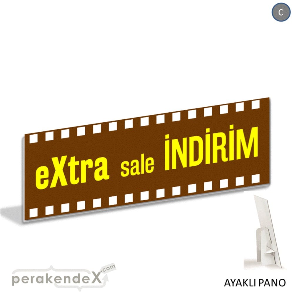 extra sale indirim AYAKLI REKLAM BANNER -dikdörtgen,tek yön baskı