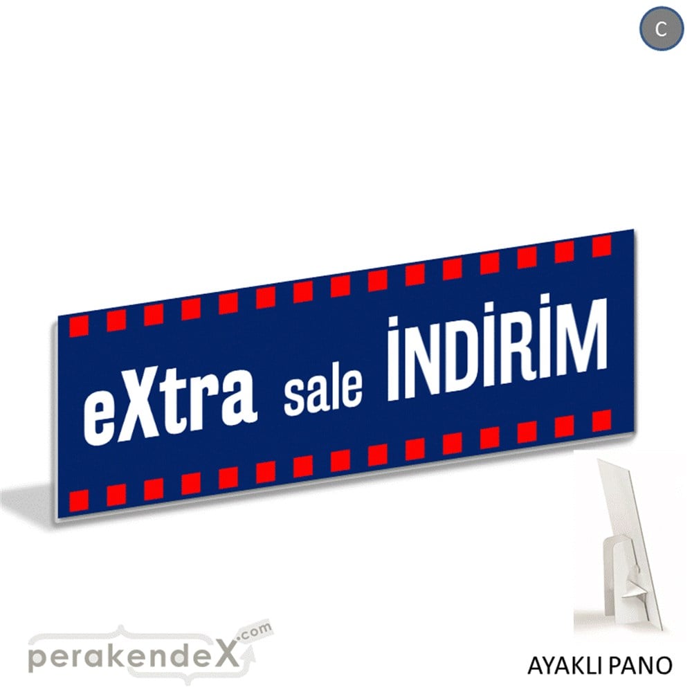 extra sale indirim AYAKLI REKLAM BANNER -dikdörtgen,tek yön baskı