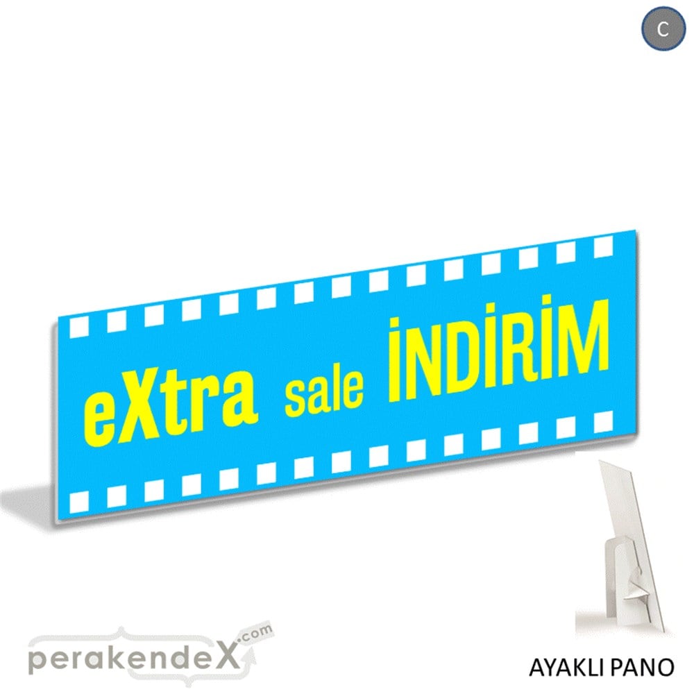 extra sale indirim AYAKLI REKLAM BANNER -dikdörtgen,tek yön baskı