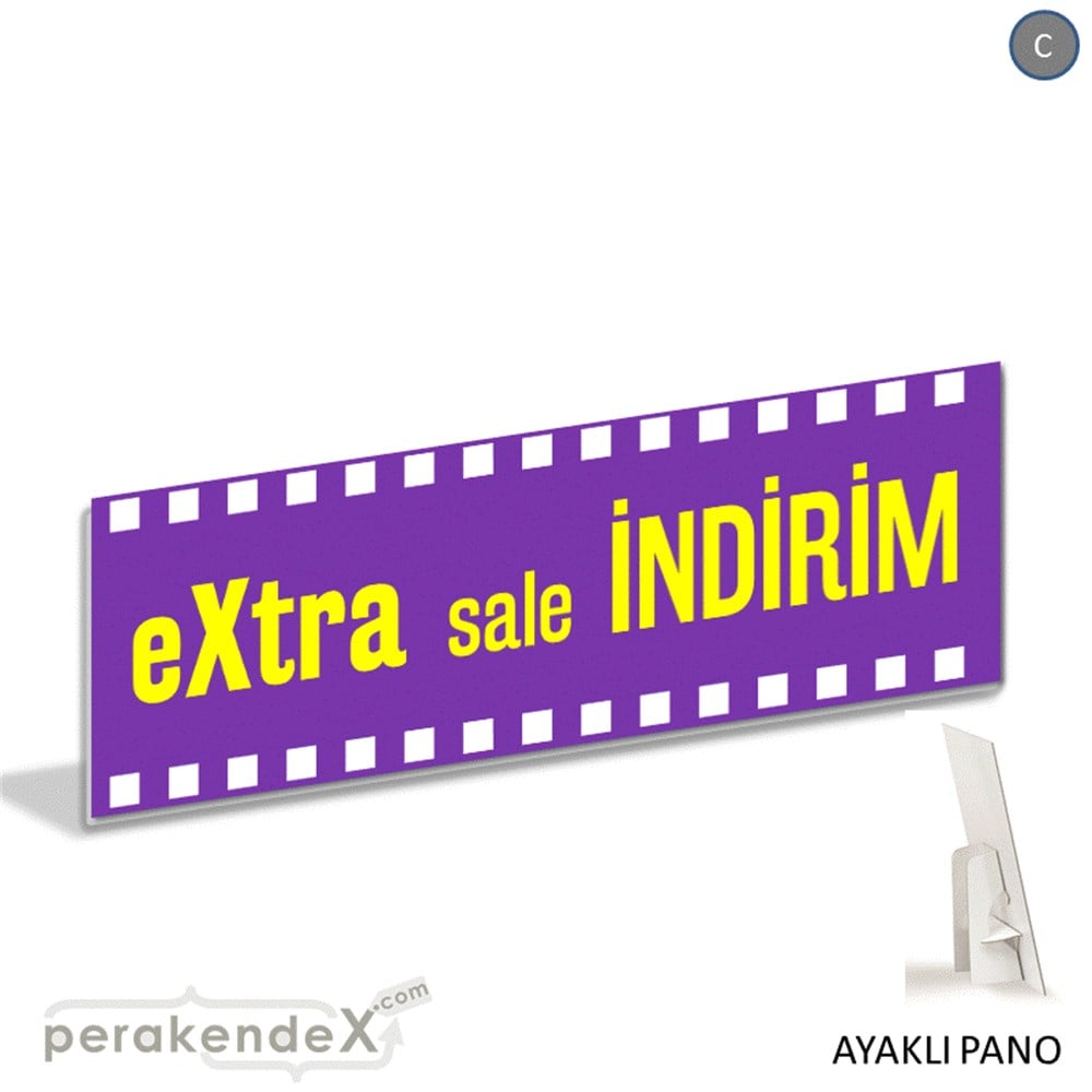 extra sale indirim AYAKLI REKLAM BANNER -dikdörtgen,tek yön baskı